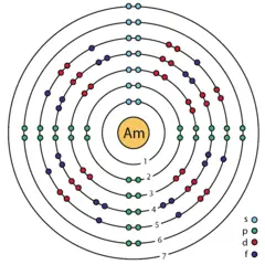 Modelo atómico de Bohr del Americio